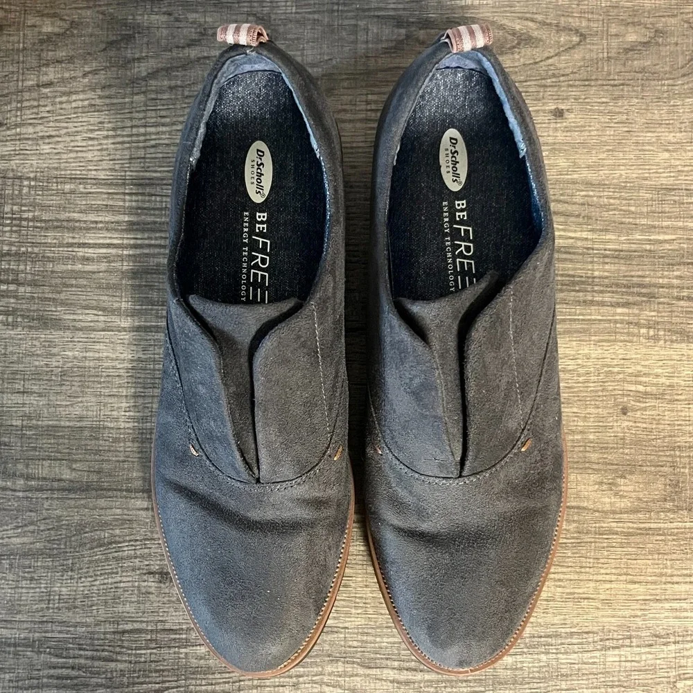 Dr Scholls Glisten Oxfords Womens 10M Be Free Energy Technology Gray Suede Shoes